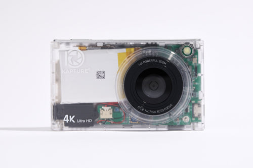 PiX Pocket Camera in Clear, front view