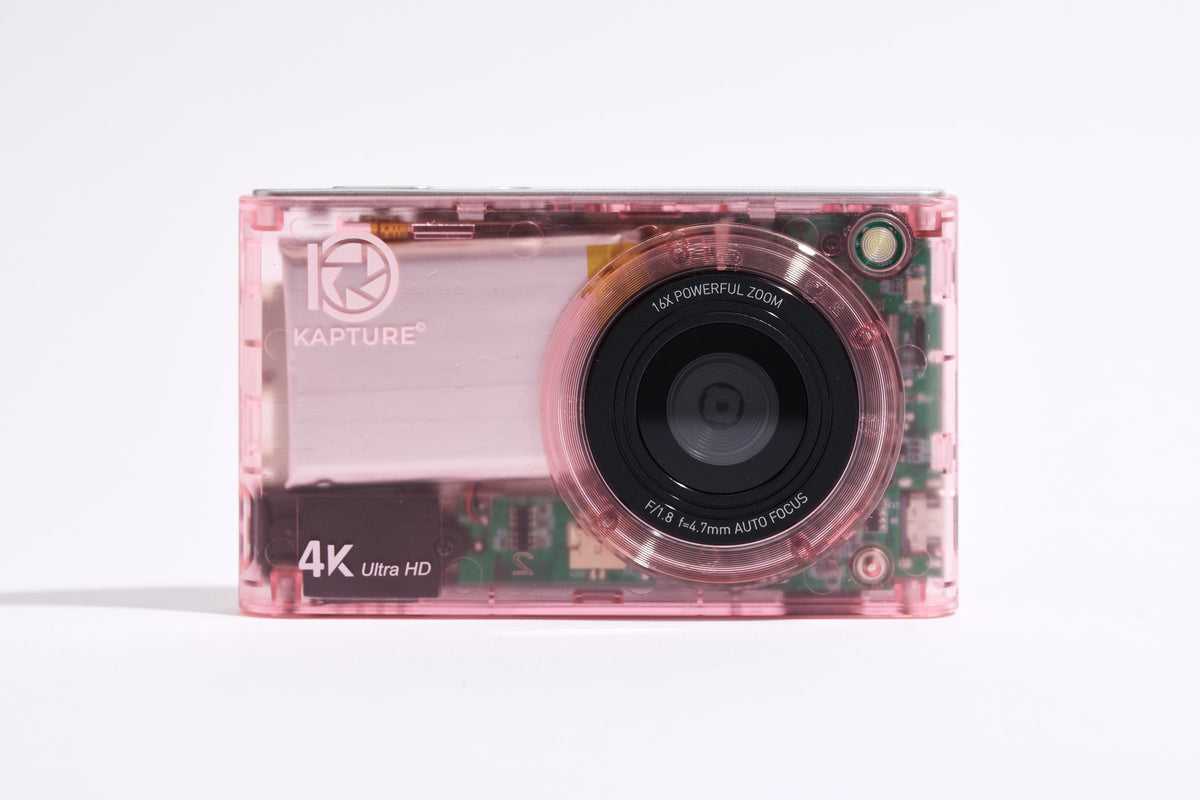 PiX Pocket Camera in Pink, front view
