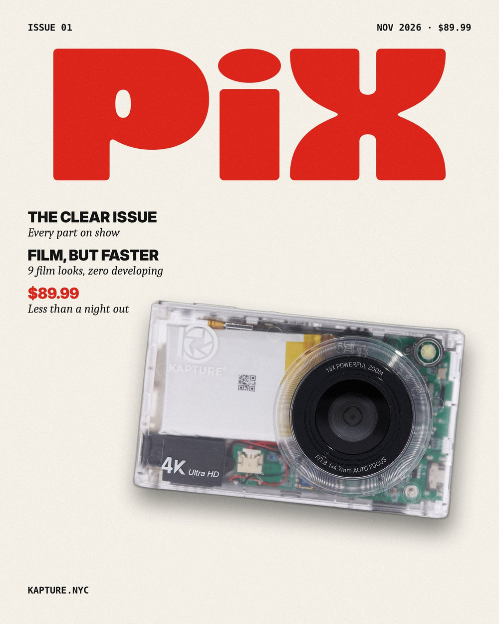 PiX magazine cover: The Clear Issue